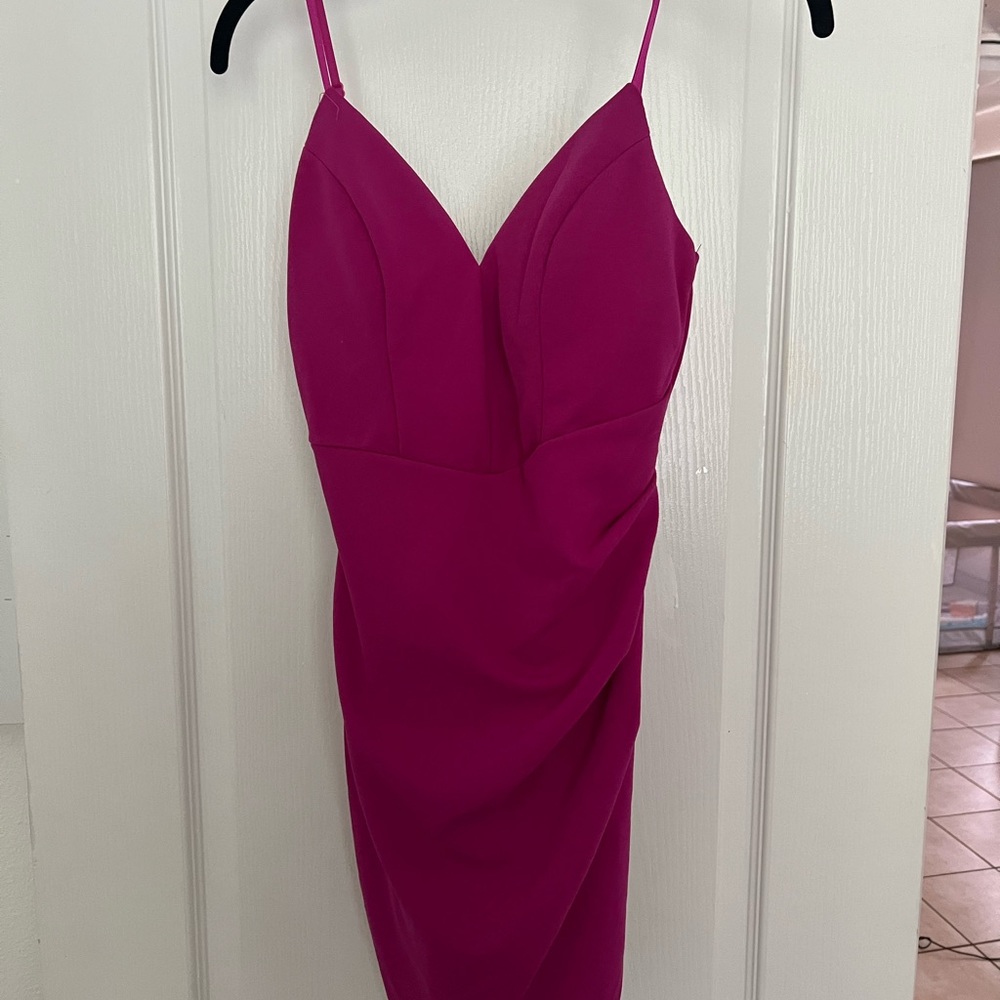 Love Nickie Lew Pink Mini Ruched Dress SZ XS